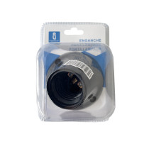 Plafonnier douille incliné noir Ø 75mm E27 à visser - 40W