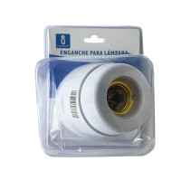 Plafonnier douille incliné blanc Ø 90mm E27 à visser - 40W
