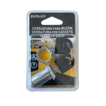 Serrure batteuse boite aux lettres 25mm + 2 clés