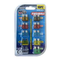 Jeu de 10 fusibles à lame pour voiture - 5A / 30A