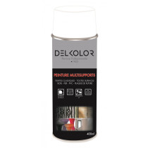 Peinture aérosol multisupport blanc RAL 9003 400ml Delkolor