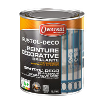 Peinture antirouille brillante décorative Rustol Owatrol 0,75L brun