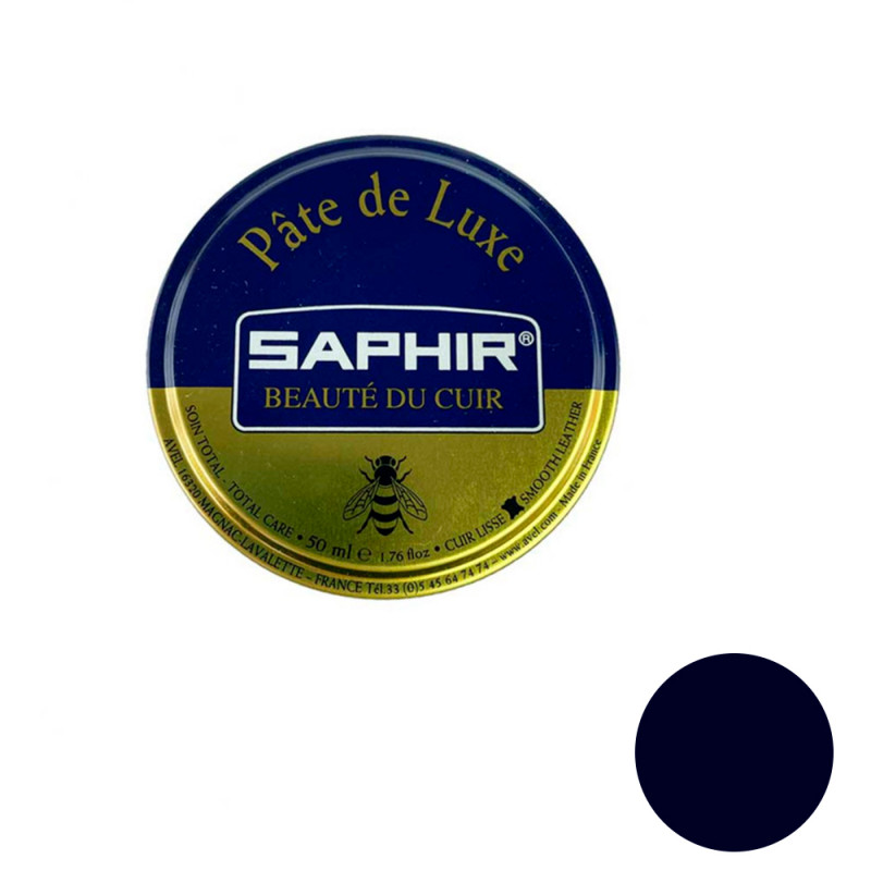 Pâte de cirage cuir bleu marine 50ml Saphir