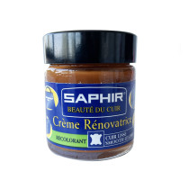 Crème rénovatrice pot marron clair 25ml Saphir