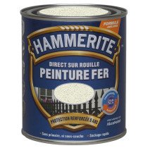 Peinture sur rouille forgée Hammerite 0,75L blanc