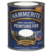 Peinture sur rouille Hammerite 0,75L blanc brillant