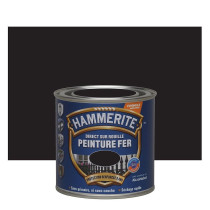 Peinture sur rouille martelée Hammerite 0,25L noir