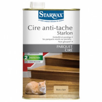 Cire anti-tache Starlon parquet ciré liquide Starwax 1L bois clair
