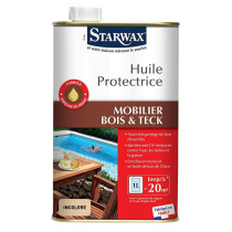 Huile protectrice teck & bois exotiques incolore 1L Starwax