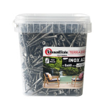 Seau 1000 vis terrasse 5 x 60mm tête réduite inox A2 - Vissal
