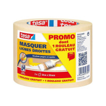 Lot de 3 rubans adhésif masquage 50m x 30mm Tesa