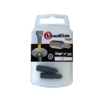Boite 2 embouts TTAP n°30 acier - Vissal
