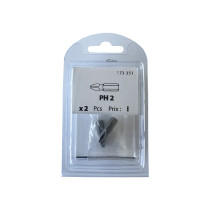 Boite 2 embouts Phillips PH2 acier - Vissal