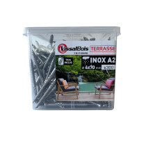 Seau 300 vis terrasse 6 x 70mm tête réduite Inox A2 - Vissal
