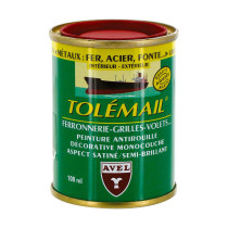Peinture anti-rouille Tolémail Rouge vif Avel 100ml
