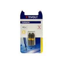 Lot 2 embouts de vissage torsion PH3 25mm Tivoly
