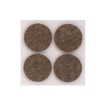 Lot 4 feutres en laine adhésif marron Ø38mm - Inofix