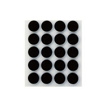 Lot 20 patins ronds noir anti-dérapant Ø17mm - Inofix