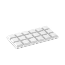 Lot 18 butées de protection amortissantes adhésives en PVC blanc - Inofix