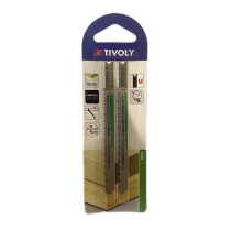 Lot 2 lames scie sauteuse bois tendre & aggloméré 100mm Tivoly