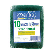Lot 10 tampons à récurer grand format 150 x 115mm