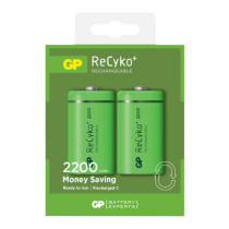 Lot de 2 piles rechargeable économique C GPBM ReCyko
