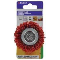 Brosse décapage en nylon grain 80 Ø65mm Tivoly