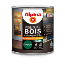 Peinture bois Alpina 0,5L satin chlorophylle - Fabrication française