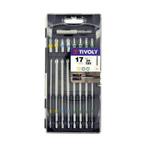 Coffret d\'embouts de vissage extra long 17 pcs Tivoly