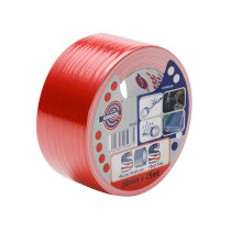 Adhésif toile de réparation extra-fort rouge 50mm x 25m