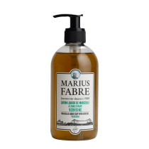 Savon liquide de Marseille à l\'huile d\'olive verveine avec pompe Marius Fabre 400ml