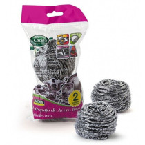 Lot de 2 éponges métalliques 40g