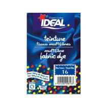 Teinture pour tissus multifibres bleu France Ideal 15g