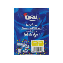 Teinture pour tissus multifibres jaune Ideal 15g