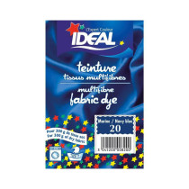 Teinture pour tissus multifibres bleu marine Ideal 15g