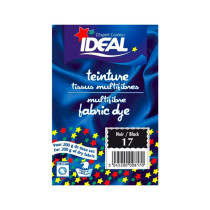 Teinture pour tissus multifibres noir Ideal 15g