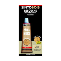 Pâte à bois rebouche imperfections chêne naturel sous blister Sintobois 80g