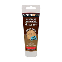 Pâte à bois rebouche imperfections sans odeur chêne moyen Sintobois 80g