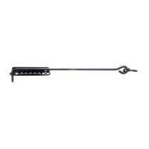 Crochet de crémaillère 400mm avec platine d\'arrêt ajustable - Alberts