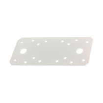 Platine d\'assemblage 133 x 55 x 2,5 mm galvanisé blanche - Alberts