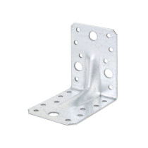 Équerre renforcée d\'assemblage 90 x 90 x 65mm galvanisé - Alberts