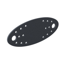 Platine d\'assemblage graphite 135 x 55mm Ovado galvanisé plastifié - Alberts