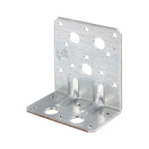 Équerre renforcée d\'assemblage 50 x 90 x 80mm galvanisé - Alberts