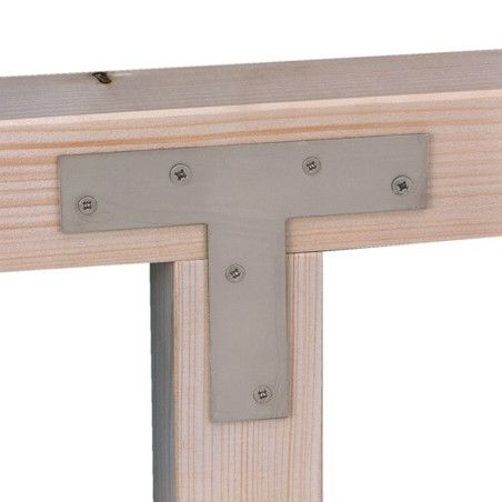 Platine d'assemblage en T 140 x 110 x 30mm galvanisé - Alberts