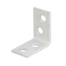 Équerre de chaise blanche 40 x 40 x 15mm phosphaté zinc plastifié - Alberts