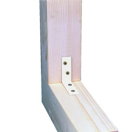 Boite 12 équerres de chaise blanches 40 x 40 x 15mm phosphaté zinc plastifié - Alberts