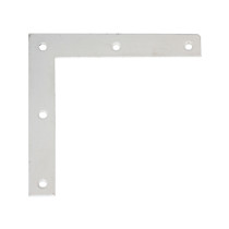 Équerre de meuble blanche 100 x 100 x 15mm phosphaté zinc plastifié - Alberts