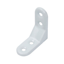 Équerre décorative emboutie blanche 50 x 50 x 20mm plastifiée - Alberts