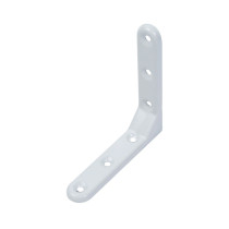 Équerre décorative emboutie blanche 103 x 103 x 21mm plastifiée - Alberts