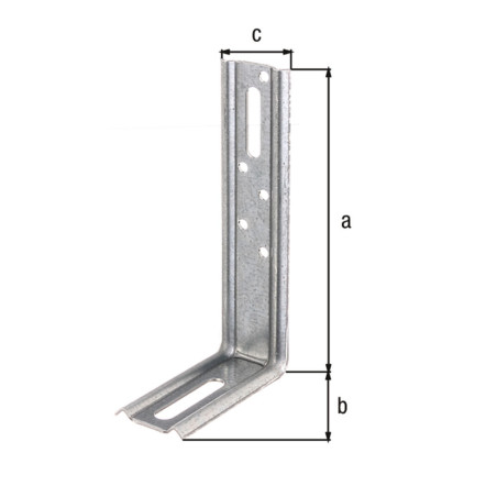 Équerre 2 pans angle à 90° 130 x 70 x 30mm galvanisé - Alberts